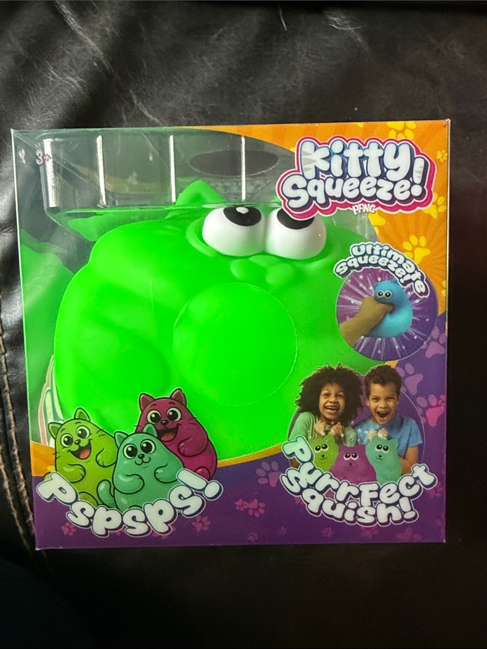 New Squeeze Bright Green Kitty Squeeze Plush - Squeeze
